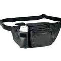 Leather Fanny Pack w/ Outer Cell Phone Holder (Blank)